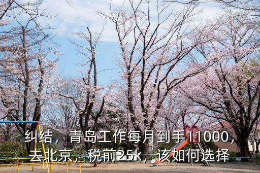 糾結，青島工作每月到手11000，去北京，稅前25k，該如何選擇