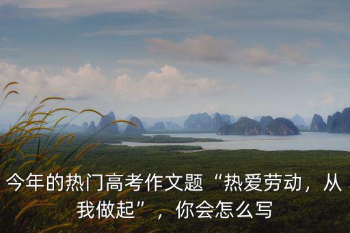 今年的熱門高考作文題“熱愛勞動，從我做起”，你會怎么寫