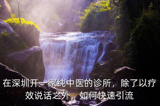 深圳的純在哪里,在深圳開一家純中醫的診所