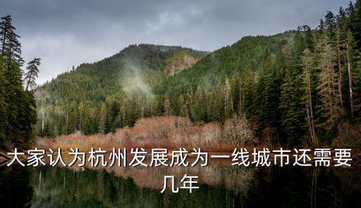 大家認(rèn)為杭州發(fā)展成為一線城市還需要幾年