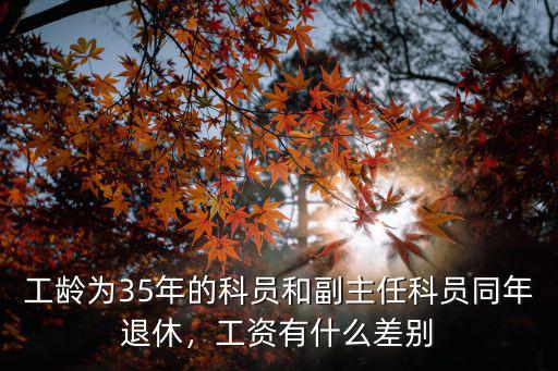 工齡為35年的科員和副主任科員同年退休，工資有什么差別