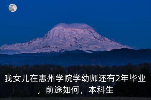 我女兒在惠州學(xué)院學(xué)幼師還有2年畢業(yè)，前途如何，本科生