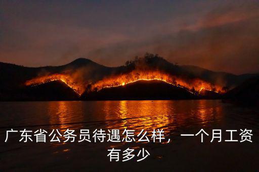 廣州市的公務員收入有多少人,一個月工資有多少