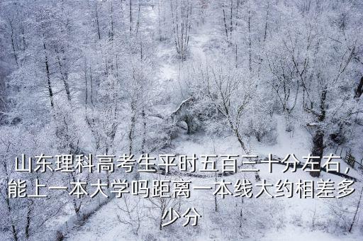 山東理科高考生平時五百三十分左右，能上一本大學(xué)嗎距離一本線大約相差多少分