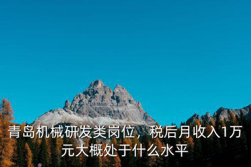 青島機(jī)械研發(fā)類(lèi)崗位，稅后月收入1萬(wàn)元大概處于什么水平