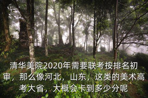 清華美院2020年需要聯(lián)考按排名初審，那么像河北，山東，這類的美術(shù)高考大省，大概會(huì)卡到多少分呢