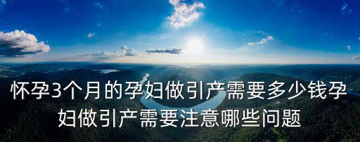 懷孕3個(gè)月的孕婦做引產(chǎn)需要多少錢孕婦做引產(chǎn)需要注意哪些問題