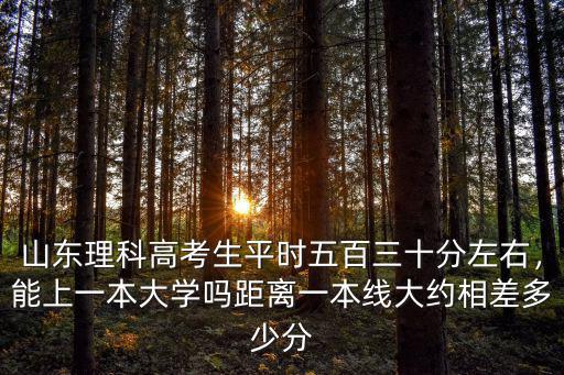 山東省高考多少分數(shù)能上一本大學,距離一本線大約相差多少分