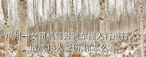 廣州撞人奔馳女現(xiàn)在怎么樣了,廣州奔馳車禍