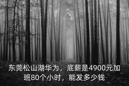 東莞松山湖華為，底薪是4900元加班80個(gè)小時(shí)，能發(fā)多少錢