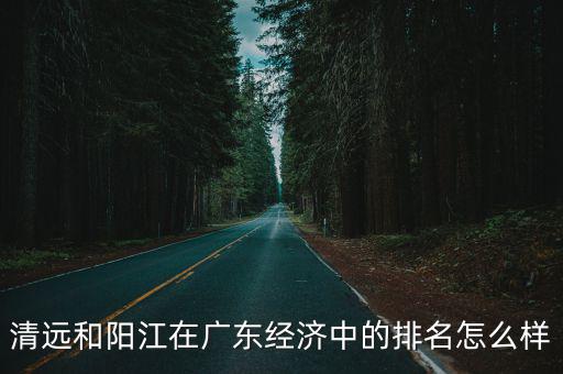 清遠經濟現狀怎么樣,陽江的經濟會超越清遠嗎