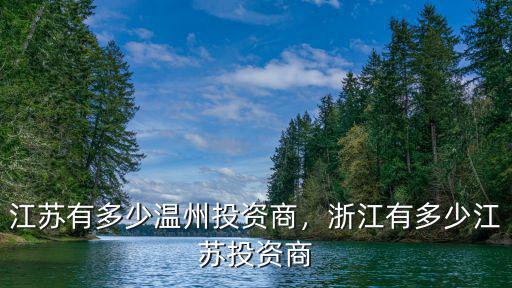 河南有多少浙江企業,浙江有多少江蘇投資商