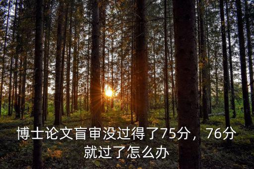 中山大學(xué)博士論文盲審多少分通過,畢業(yè)論文盲審好通過嗎