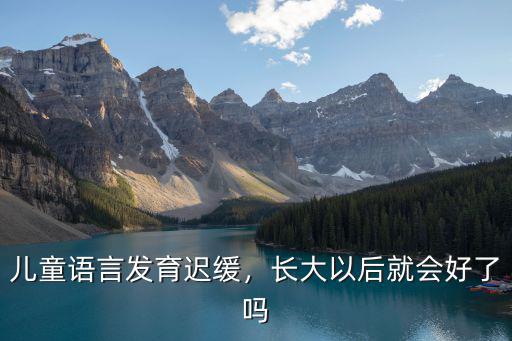 兒童語言發育遲緩，長大以后就會好了嗎