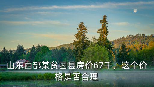 山東西部某貧困縣房價67千，這個價格是否合理