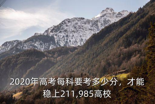 2020年高考每科要考多少分，才能穩(wěn)上211,985高校