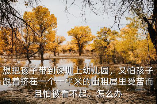 想把孩子帶到深圳上幼兒園，又怕孩子跟著擠在一個十平米的出租屋里受苦而且怕被看不起，怎么辦