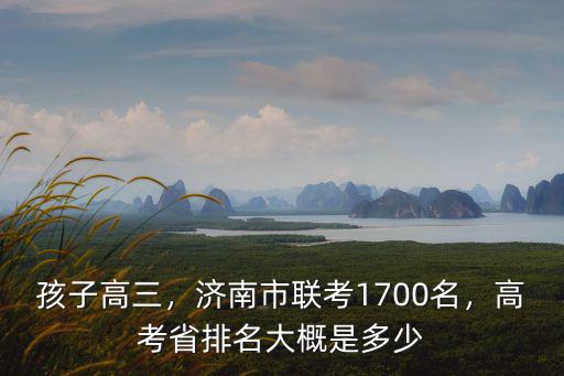 孩子高三，濟南市聯考1700名，高考省排名大概是多少