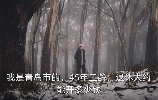 我是青島市的，45年工齡，退休大約能開多少錢