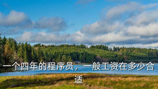 一個(gè)四年的程序員，一般工資在多少合適