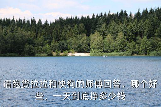 請跑貨拉拉和快狗的師傅回答，哪個好些，一天到底掙多少錢