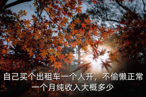 寧波出租車一月賺多少,開出租車一個月賺多少錢