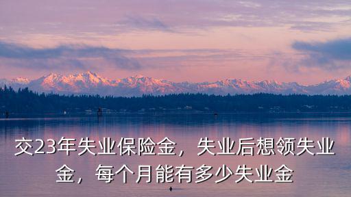 寧波的失業金能領多少,失業后想領失業金