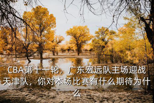 CBA第十一輪，廣東宏遠隊主場迎戰(zhàn)天津隊，你對本場比賽有什么期待為什么