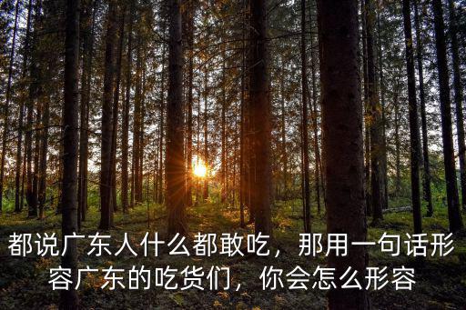 廣東人吃飯怎么稱呼,人都說吃在廣東