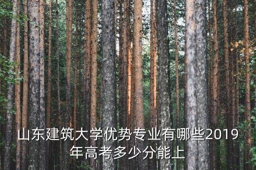 春季高考山東建筑大學專業多少分,2019年高考多少分能上