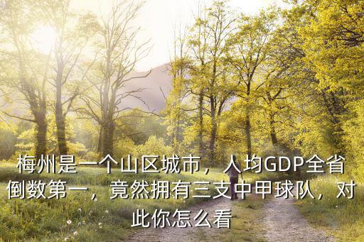 梅州是一個山區城市，人均GDP全省倒數第一，竟然擁有三支中甲球隊，對此你怎么看