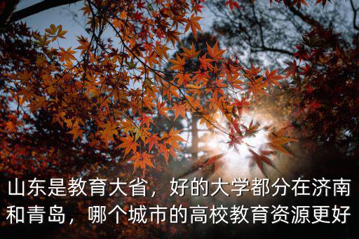 山東是教育大省，好的大學(xué)都分在濟南和青島，哪個城市的高校教育資源更好