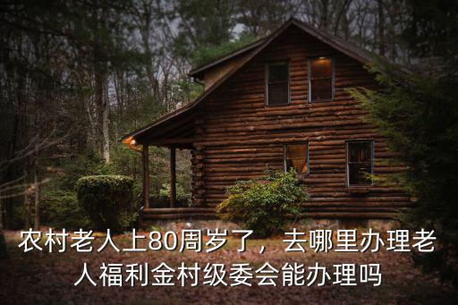 汕尾老人金是在哪里辦理,農村老人上80周歲了