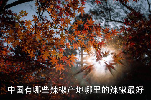 中國有哪些辣椒產(chǎn)地哪里的辣椒最好