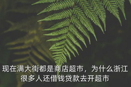 現在滿大街都是商店超市，為什么浙江很多人還借錢貸款去開超市
