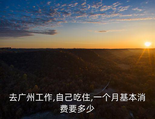 去廣州工作,自己吃住,一個(gè)月基本消費(fèi)要多少