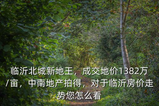 臨沂中南房價多少,房價會最高漲到多少