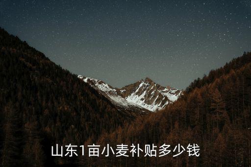山東2005小麥補(bǔ)貼一畝多少,山東菏澤小麥補(bǔ)貼每畝多少錢