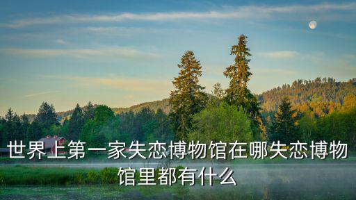 揭陽的失戀博物館在哪里,世界上第一家失戀博物館在哪
