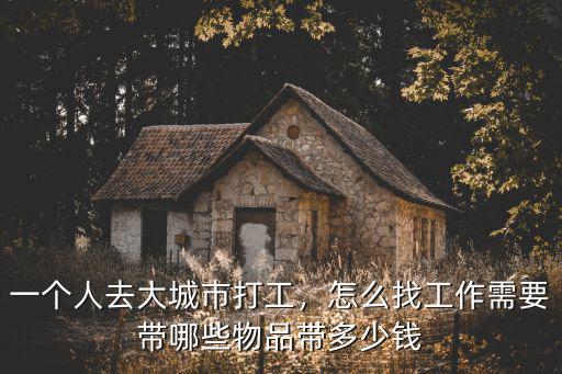 一個人去大城市打工，怎么找工作需要帶哪些物品帶多少錢