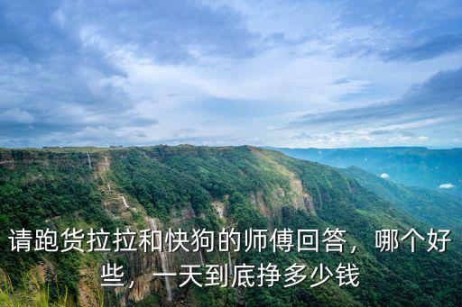 請跑貨拉拉和快狗的師傅回答，哪個好些，一天到底掙多少錢