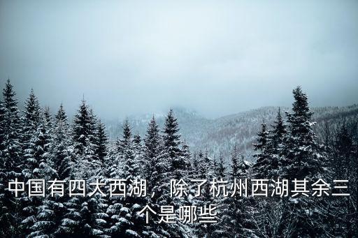 中國有四大西湖，除了杭州西湖其余三個是哪些