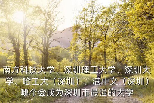 南方科技大學、深圳理工大學、深圳大學、哈工大（深圳）、港中文（深圳）哪個會成為深圳市最強的大學