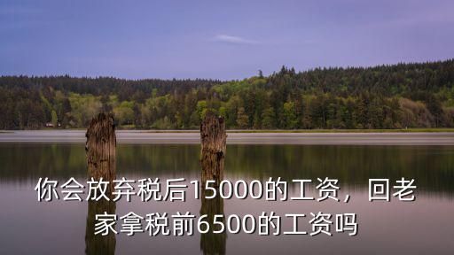 你會放棄稅后15000的工資，回老家拿稅前6500的工資嗎