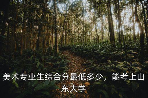 山東大學美術生高考分數是多少,能考上山東大學