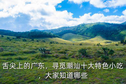 舌尖上的廣東，尋覓潮汕十大特色小吃，大家知道哪些