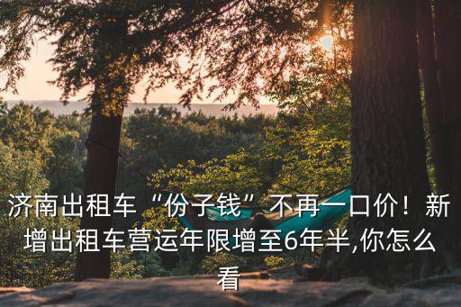 濟(jì)南出租車大包多少錢,濟(jì)南出租車分子錢能下調(diào)嗎
