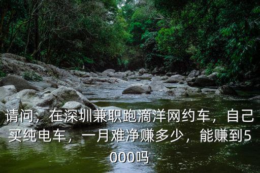 請問，在深圳兼職跑滴洋網約車，自己買純電車，一月難凈賺多少，能賺到5000嗎