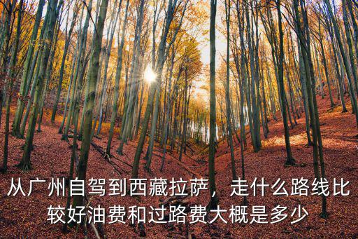 廣州到沙扒灣路費油費多少錢,廣州自駕游川藏線需要多少錢