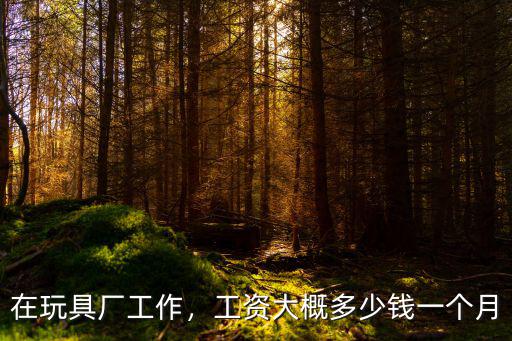 在玩具廠工作，工資大概多少錢一個月